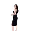 Night Show Sexy Chest Wrap Backless Suspender Skirt Car Model Small Dress Short Skirt Temperament Thin Tight Hip Wrap Dress Women