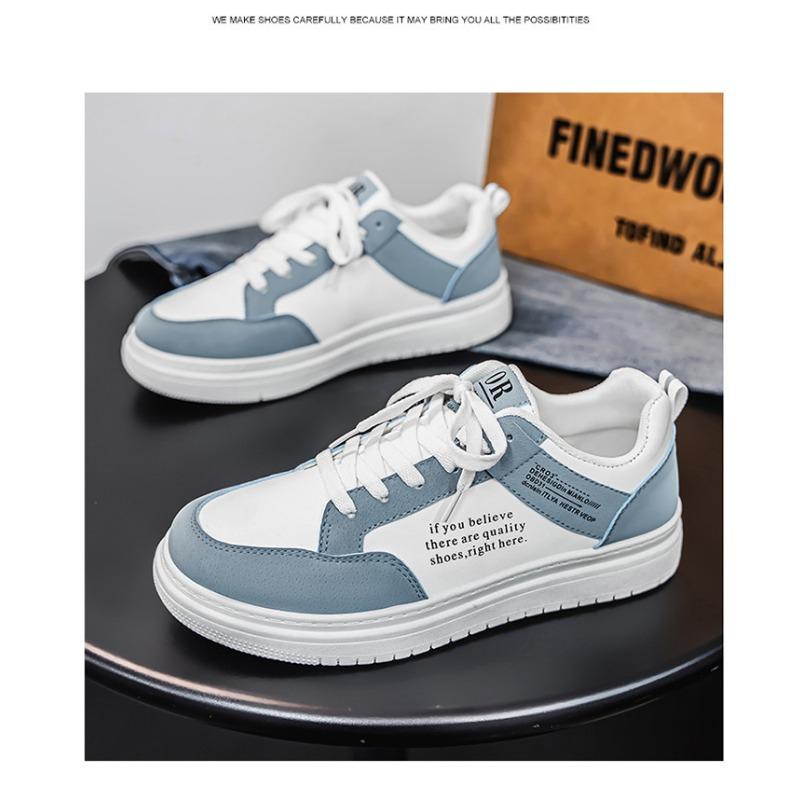 Men S Breathable Casual White Sneakers Trendy Versatile Sports Board Shoes