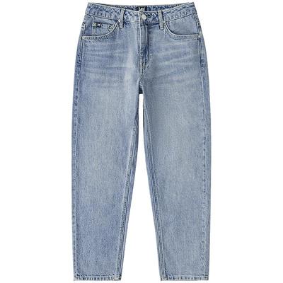 413 High-Waist Straight-Leg Light Blue Women's Jeans