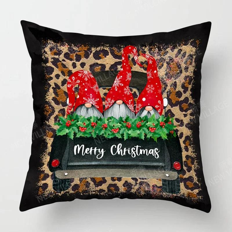 Christmas Series Pillowcases Sofas Cushion Covers  Home Decor Can Be Customized for Holiday Celebrations 40x40 50x50 60x60 35x35