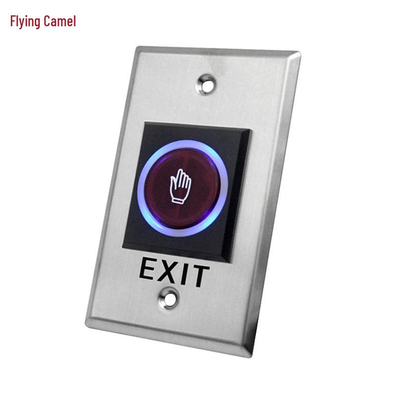 Brushed Stainless Steel Infrared Sensor Exit Switch - Concealed Mount, Contactless Button