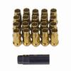 20pcs M12x1.25 Metal Wheel Lug Nuts Universal Car Accessories Replacement for Mitsubishi Gold