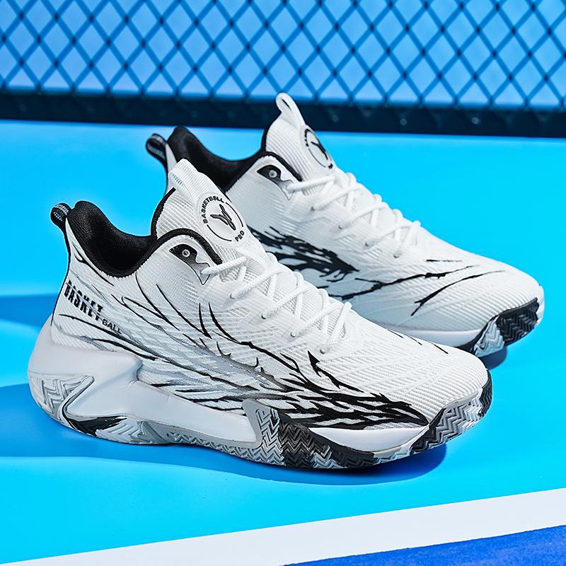 Mens Big Size Basketball Shoes High Top Athletic Sneakers Breathable Cushioning Training Shoes for Outdoor Sports Large Feet