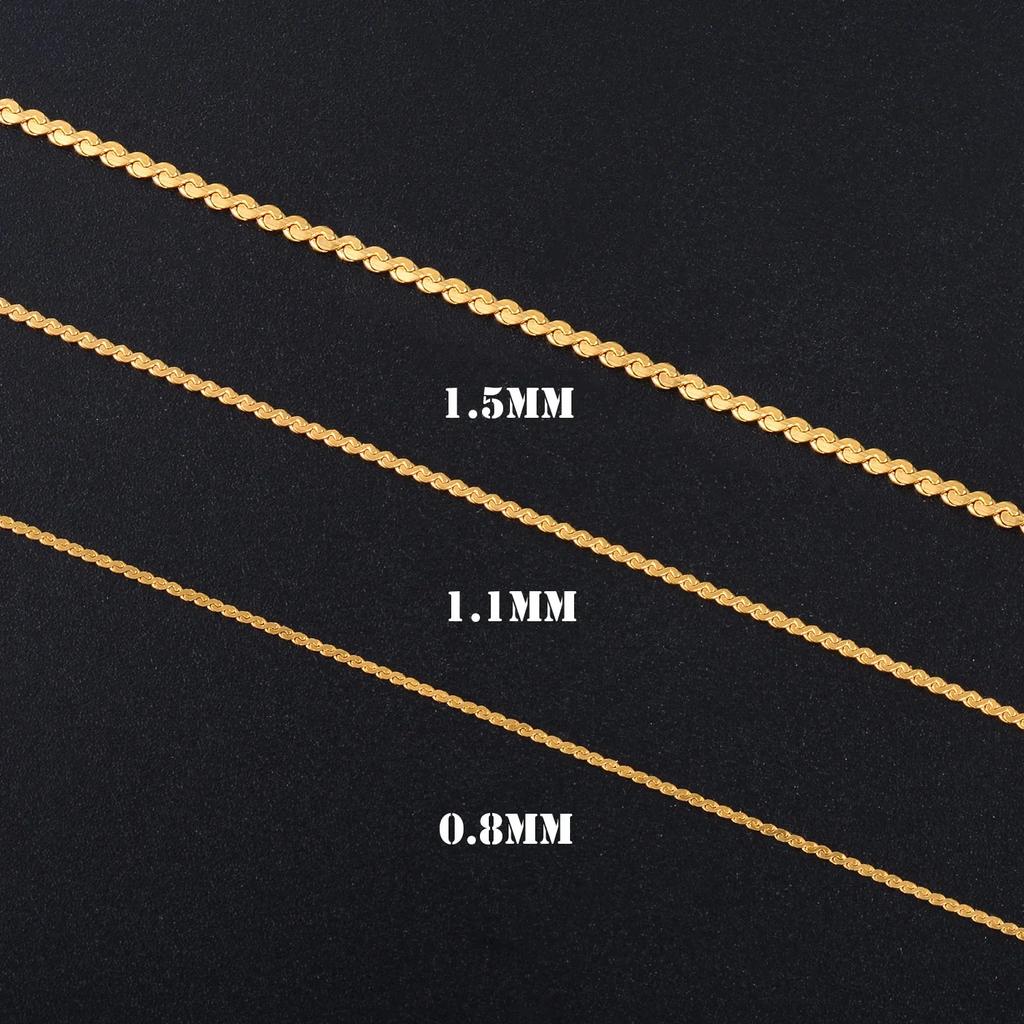 Yadreva 0,8 mm/1,1 mm/1,5 mm Roestvrij Staal Ketting Dunne Ketting Hoogglans Mode Sieraden