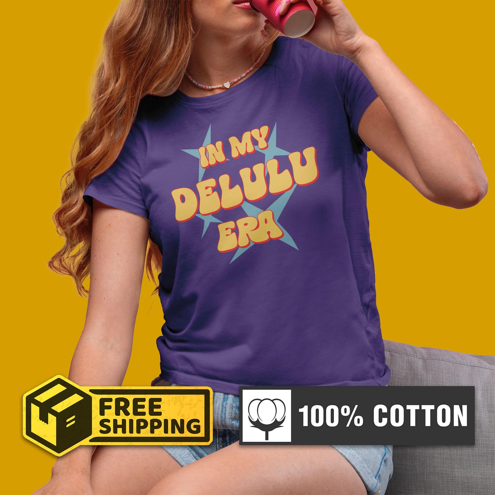 In My Delulu Era T-Shirt: Funny Y2K Meme Tee S