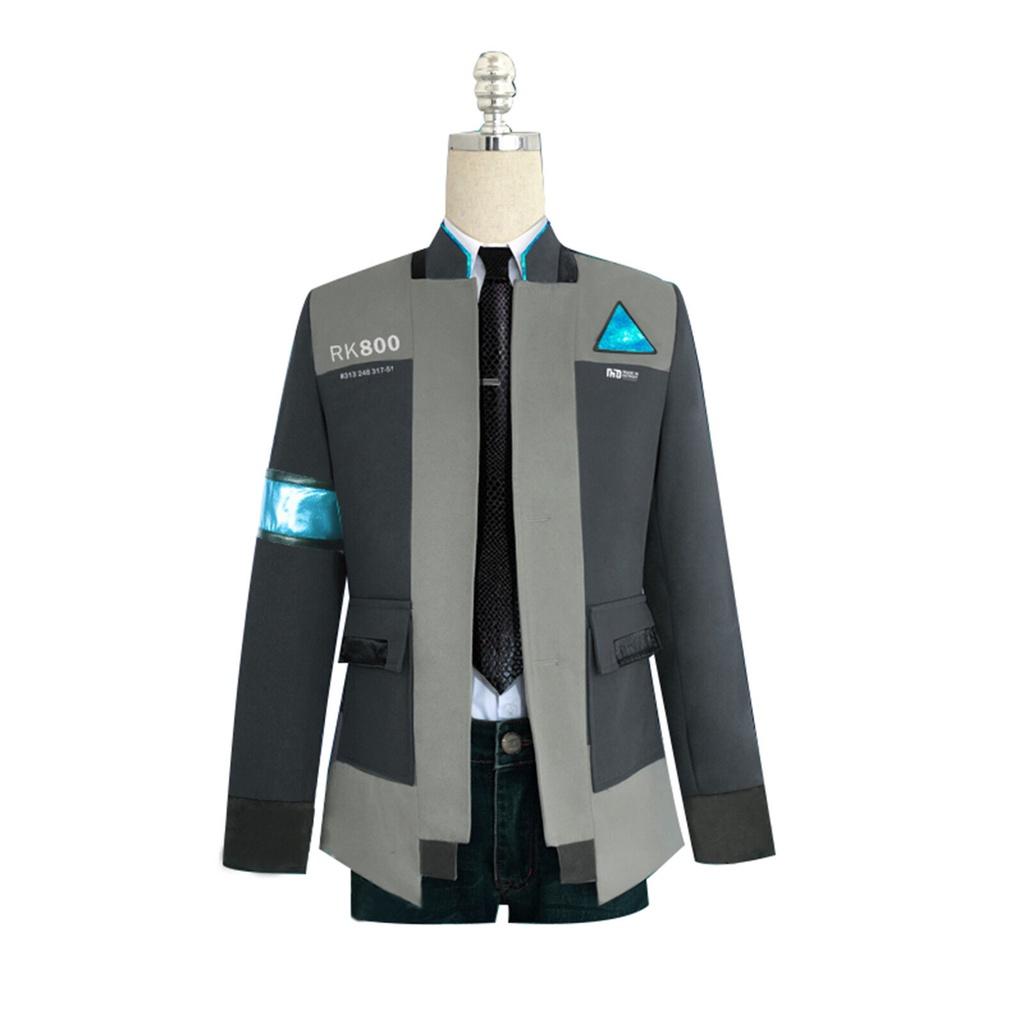 Premium Detroit Become Human Rk800 Connor Cosplay Costume Complete Outfit Jacket Coat For Ultimate Roleplay Experience