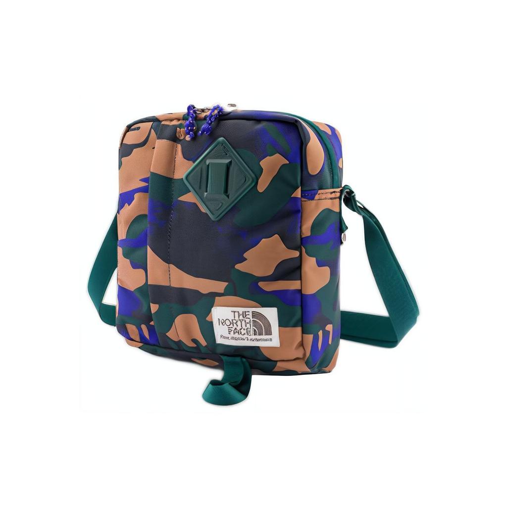 The North Face 4.75L Berkeley Fashion Casual Printed Logo Zipper Crossbody Shoulder Bag Outdoor Unisex Shoulder Bag Camouflage-Green 52VT-FW22-D2-9F9