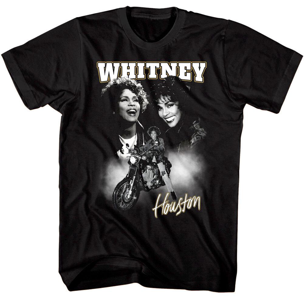 Whitney Houston Motorcycle Montage Men T Shirt XXXXL