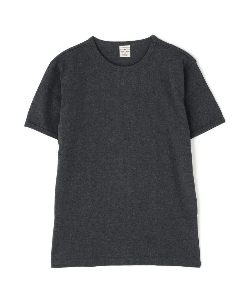 AVIREX DAILY RIB CREWNECK TEE 6143502 Men's XL Size 019 Charcoal