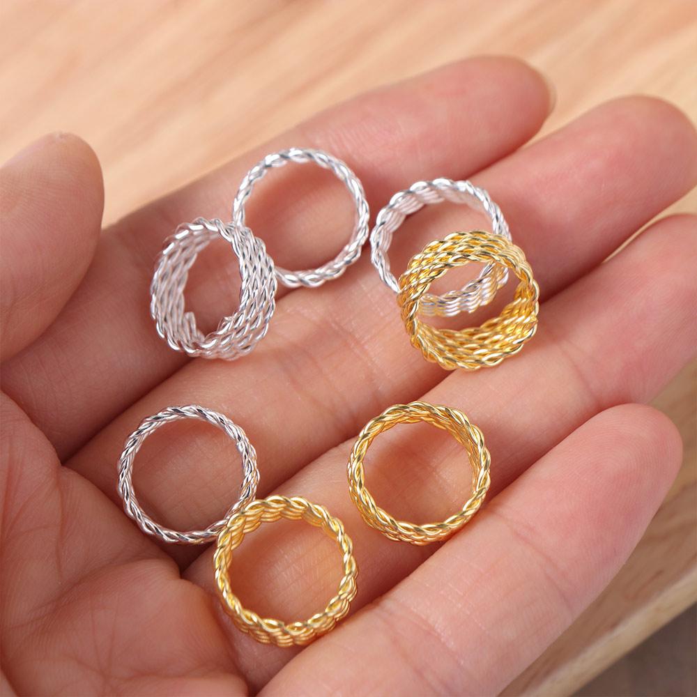 30pcs Metal Cuff Clips Twist Hair Braid Rings Dread Locks Hair Braid Tubes  Hair Jewelry