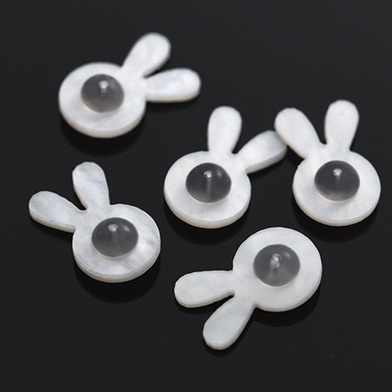 Acrylic Rabbits Ear Earring Support Nonslip Silicone Backs For Heavy Earrings Comfortable Allergy Proof Clear Design