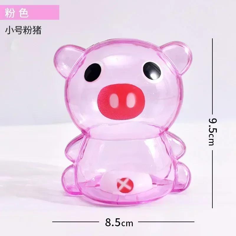 Creative Little Bear Piggy Bank Transparent Coin Paper Money Saving Box Cute Safe Deposit Box Kids Holiday Gift Desktop Decor