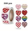 500pcs 1inch Red Heart Stickers for Valentine's Day Baking Packaging Sticker Envelope Seals Love Decorative Stickers