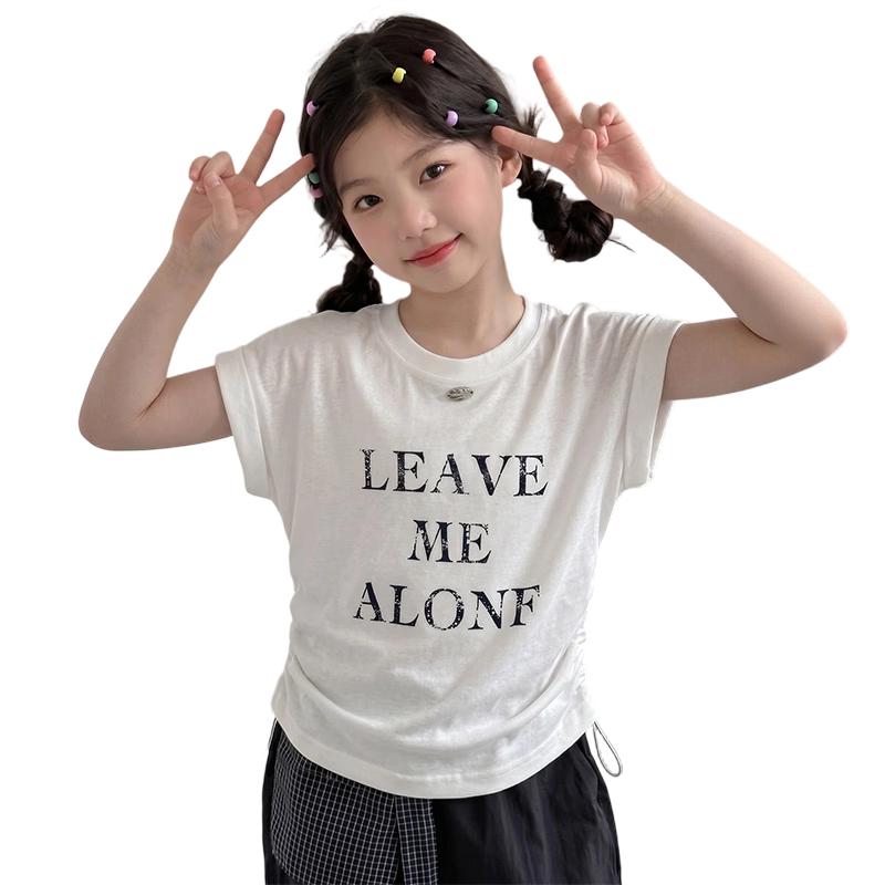 Fuluomi Girls Summer Short Sleeve T-Shirt 150