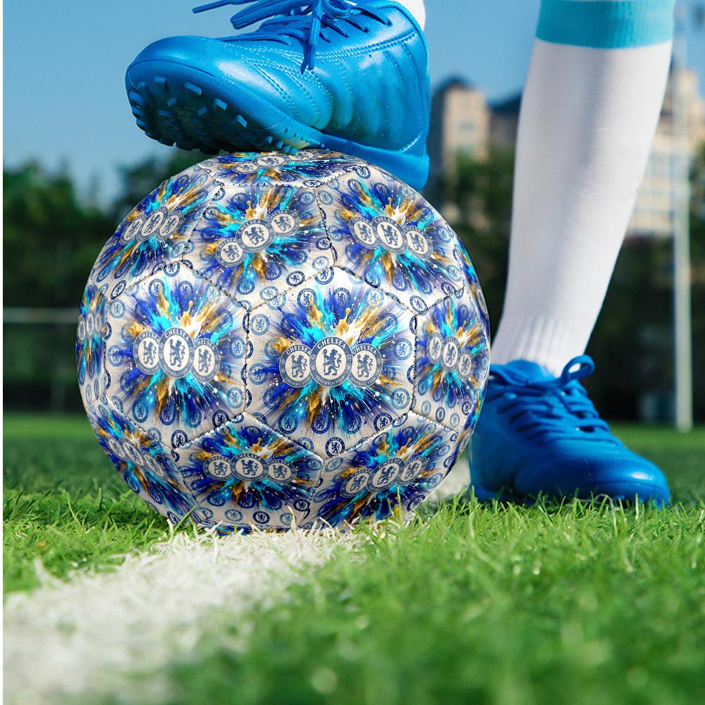 Balón de fútbol temático del Chelsea FC Talla 5 Balón de fútbol Tacto Suave Balón de fútbol Profesional para Entrenamiento para Deportes al Aire Libre