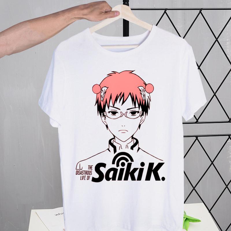 Saiki K Kusuo No Psi Nan Street Style Casual Short Sleeve  Unisex T Shirt O-neck Tshirt Male The Disastrous Life Of Saiki T-shirt Shirt