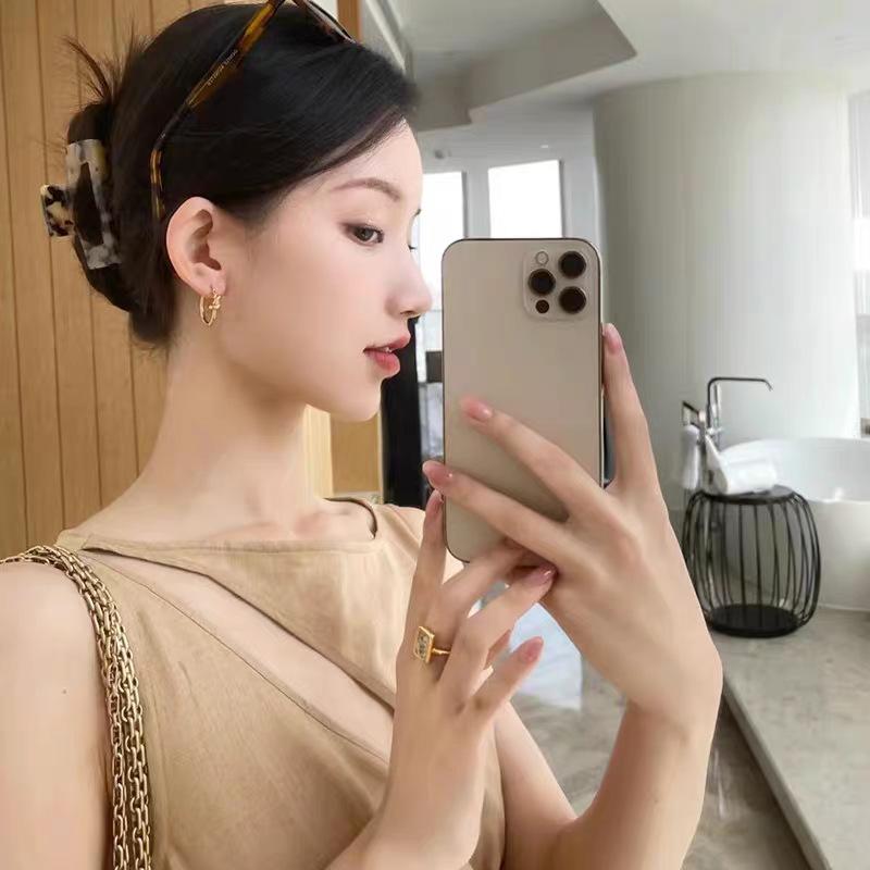 Simple Personalized Knotted Ear Buckle Rope Knot Concentric Knot Earrings Light Luxury Niche High-End Minimalist Cold Wind Earrings