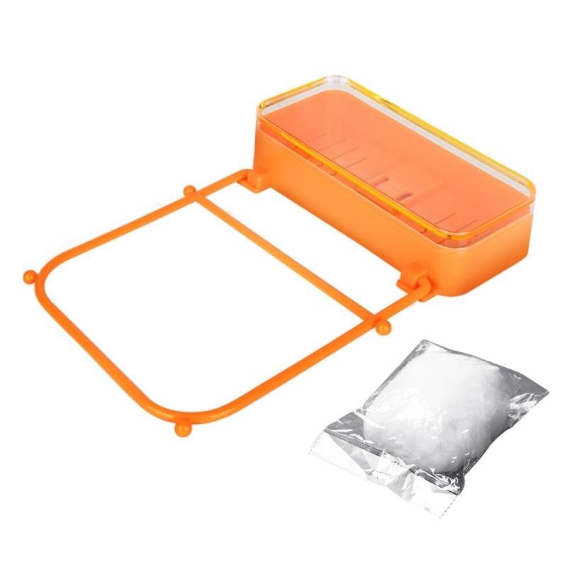 Stylish Foldable Suction Cup Waste Rack Convenient for Kitchen Sink Efficiently Filters Food Debris With 50 Mesh Bags