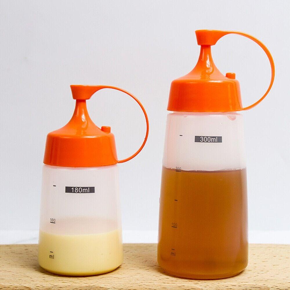 Transparent Squeeze Sauce Bottle Plastic Squeeze Bottle Portable Mini Condiment Bottle