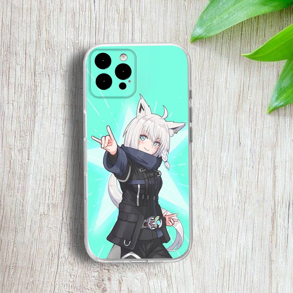 Foxhound Shirakami-AS F-Fubuki Phone Case For iPhone 17,16,15,14,13,12,11 Pro,Max,Plus,X,XS,XR,SE4,E Mini Transparent Soft Cover