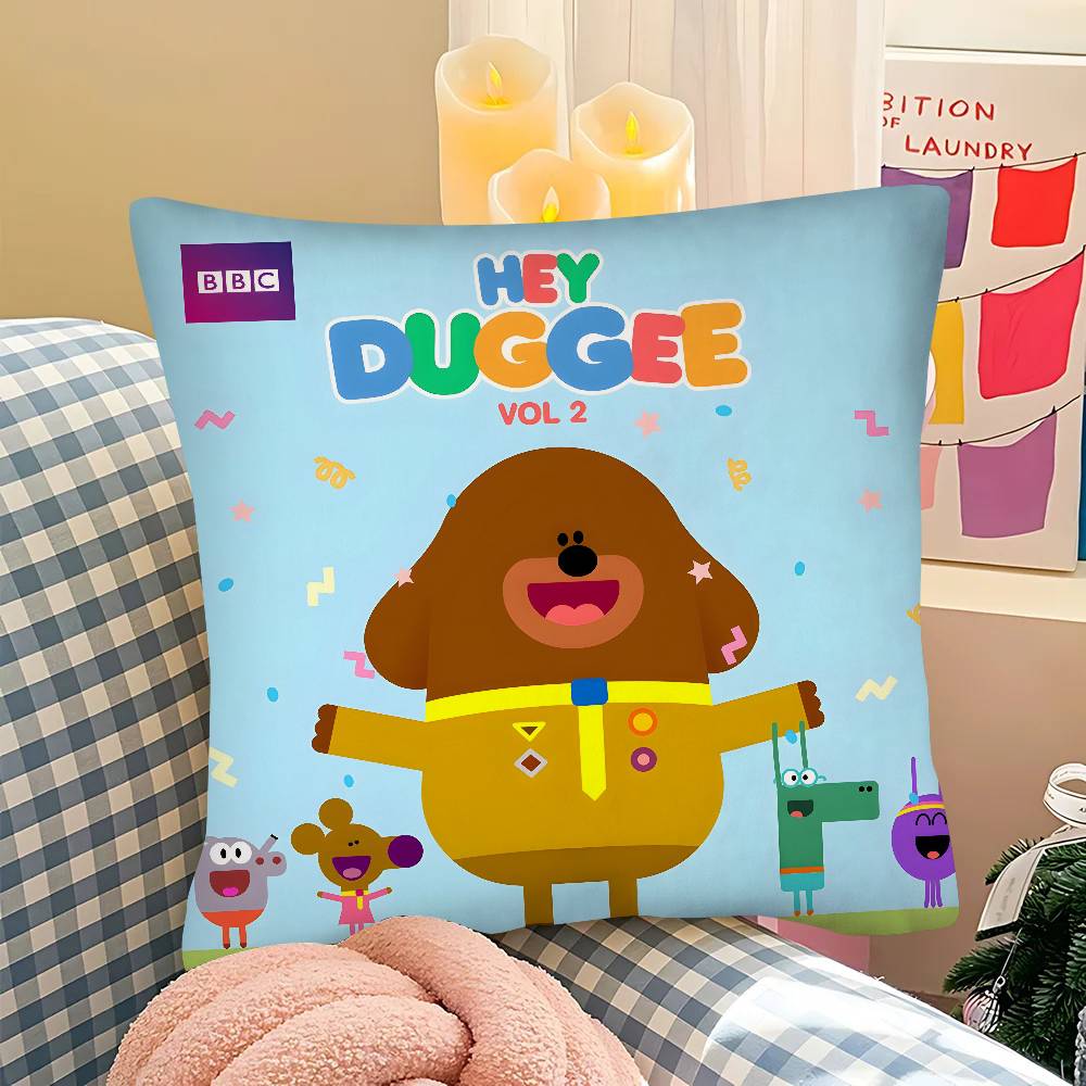 pc Popular HHey DDuggee Animation Pillow Case Fashion Square Pillowcase Bedroom Sofa Room Ins Decoration Leisure
