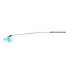 Interactive Cat Feather Wand Suction Cup Cat Teaser Stick with Bell for Indoor Kitten Old Cat ExerciseBlue Feather