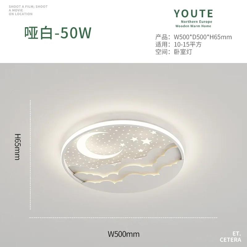 New Children's Room LED Ceiling Lamp Creative Moon Cartoon Star Bedroom Chandelier Boy Girls Room Restaurant Decor Light Fixture