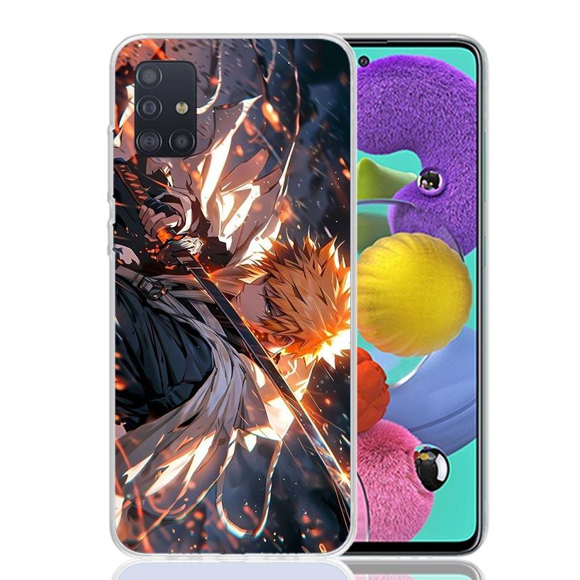 Kurosaki Ichigo Bleach Phone Case For Samsung Galaxy A52 A32 A22 A12 A02S A50S A30S A51 A31 AA71 Note 20 Ultra 10 S10 Plus Galax