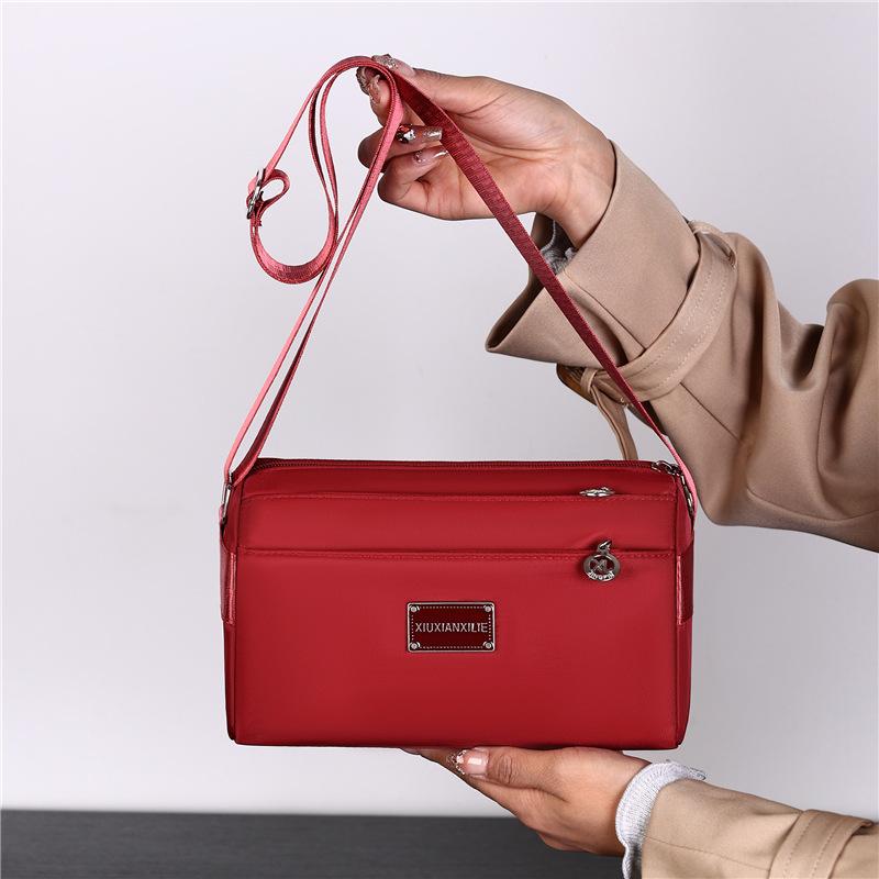 Multi-pocket Shoulder Bag, Simple Multi-layer Mobile Phone Bag, Lightweight Crossbody Bag, Handbag