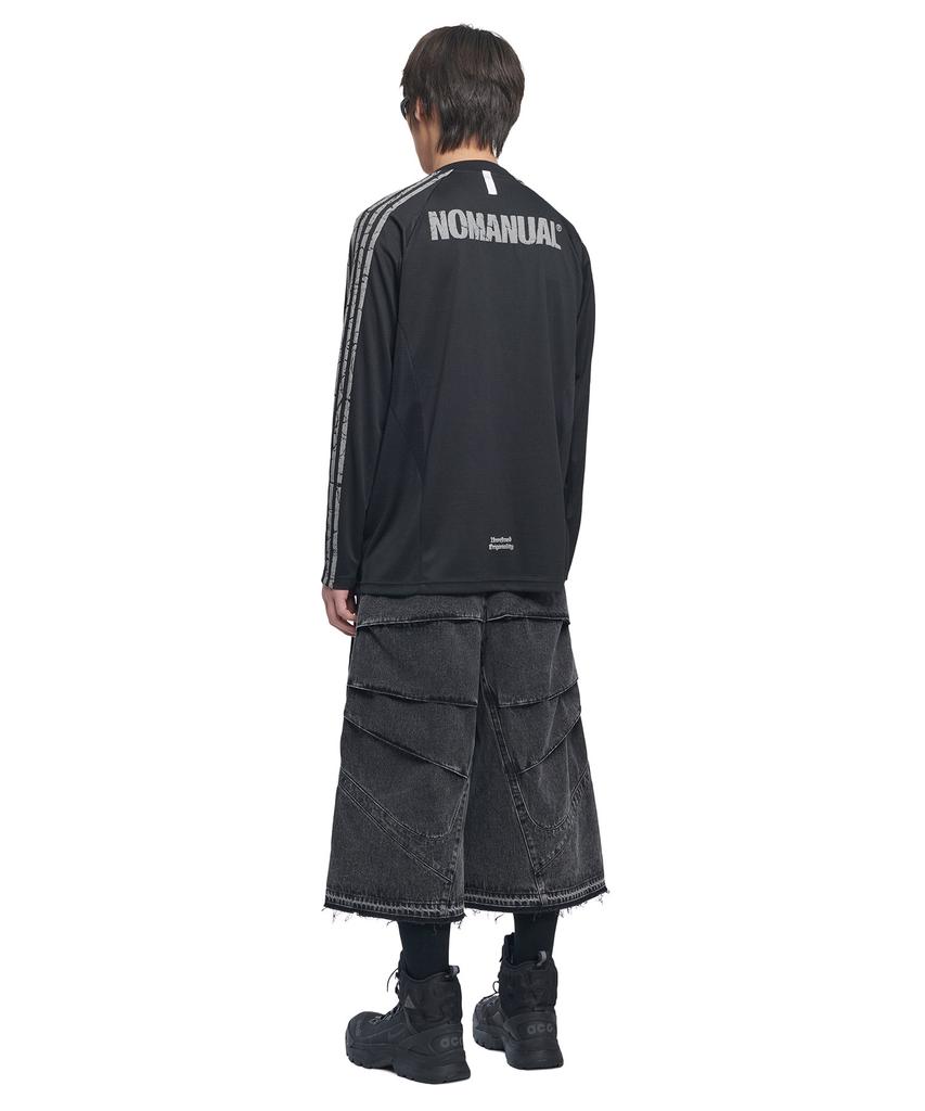Nomaenyueol Cracked Line Long Sleeve Uniform - Black