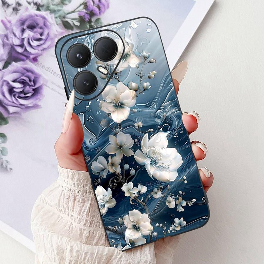 For Tecno Pova 7 Pro Ultra Case Flower Heart Painted TPU Soft Silicone Case Cover For Tecno Pova7 Pova 7Ultra Pro Phone Couqe