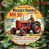 Metal Wall Art Tractor Massey Harris Vintage Garage Decor