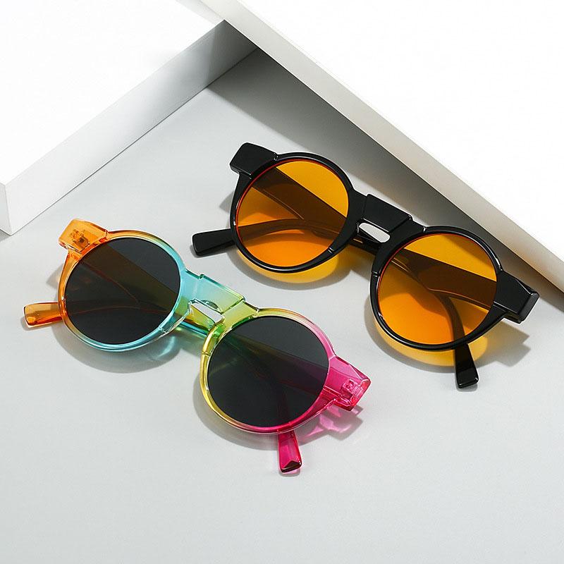 Fashion Round Shape Sunglasses for Women Vintage Stylish Anti-glare Men Sun Glasses Travelling Hiking Women Sunglasses