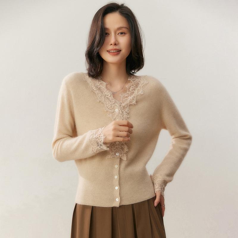 Qinghe 100% Czysty Kaszmir Sweter Damski - Ultra Miękki Luksusowy Zimowy Pulower