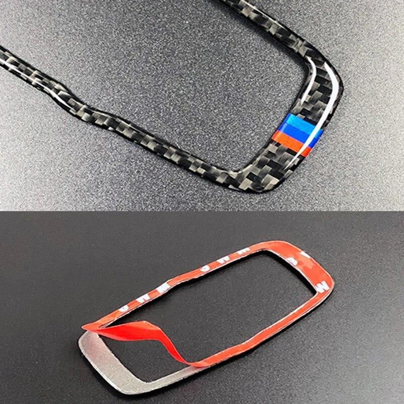 Διακοσμητικό αυτοκόλλητο πλαισίου διακόπτη προβολέων αυτοκινήτου από ανθρακονήματα για BMW Σειρά 5 E60 X5 E70 X6 E71 2008-13 Auto Interior Accessories