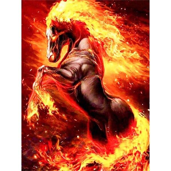 

Лошадь Алмазная картина 5D Diy Конь Животное Кристалл Стразы Картины Алмазная вышивка Украшение дома Full Round 20x30CM