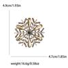 Rhinestone Snowflake Brooch for Women Unisex Pearl Flower Pins Banquet Party Backpack Gifts Jewelry Accessories
