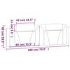 VidaXL Coussin de tête de lit blanc et noir 180 cm similicuir 374810