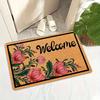 Elegant Floral Welcome Doormat - Beautiful Pink Flower Design for a Charming Home Entrance, Perfect for Spring and Summer Decor