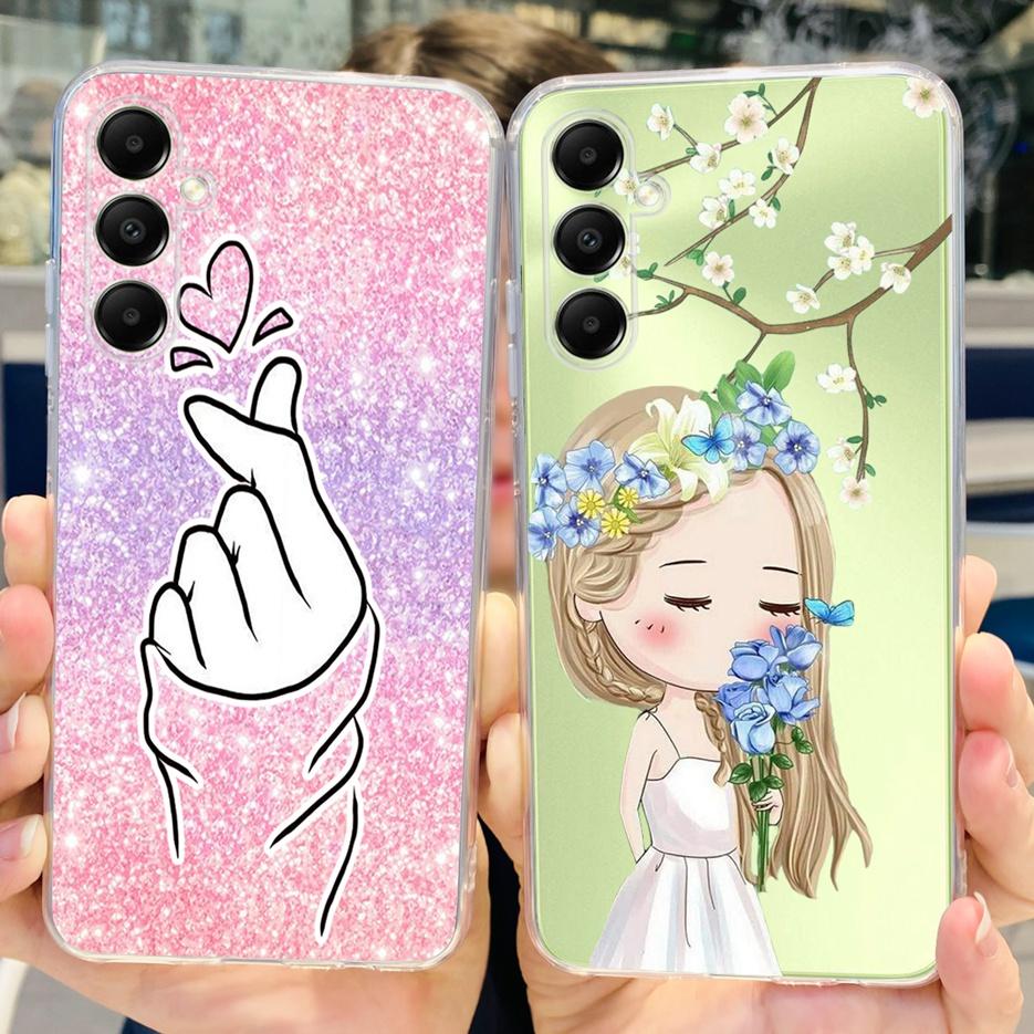 For Samsung Galaxy A05s Case SM-A057F Cute Cat Cartoon Cover Clear Silicone Phone Case For Samsung A05s A 05s Soft Fundas Bumper
