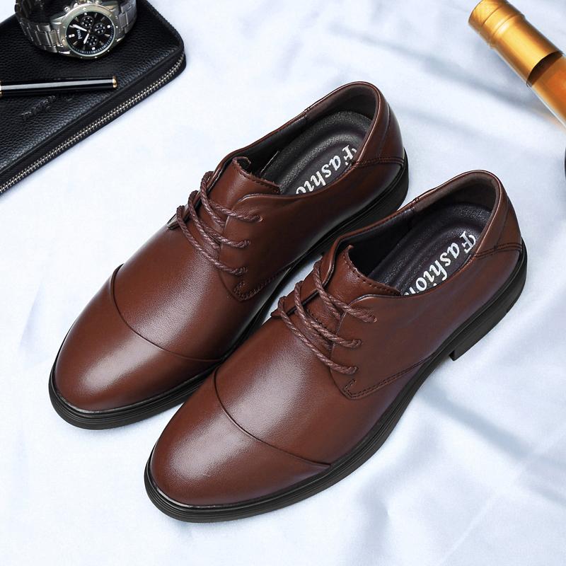 High Quality Luxury Men 'S Shoes Classic Cowhide Genuine Leather Fashion Casual Business Oxford Shoes For Men Dress Wedding Shoes
