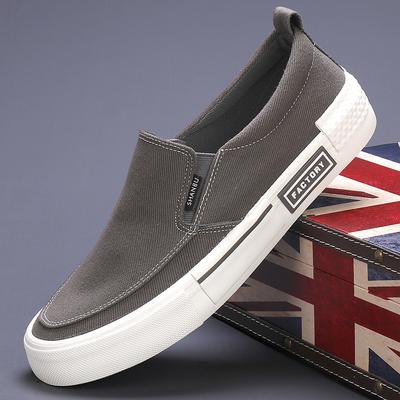 Spring Breathable Men S Shoes Men S Canvas Shoes Lightweight Wide Version of Cloth Shoes with One Foot Old Beijing Cloth Shoes Casual Shoes