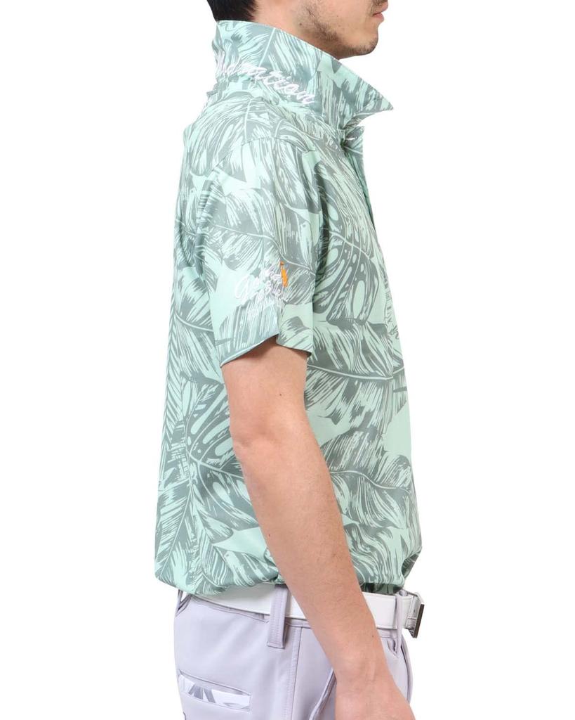 Gatcha Golf Polo DRY Leaf XL Shirt, Print, 222GG1203, Green,