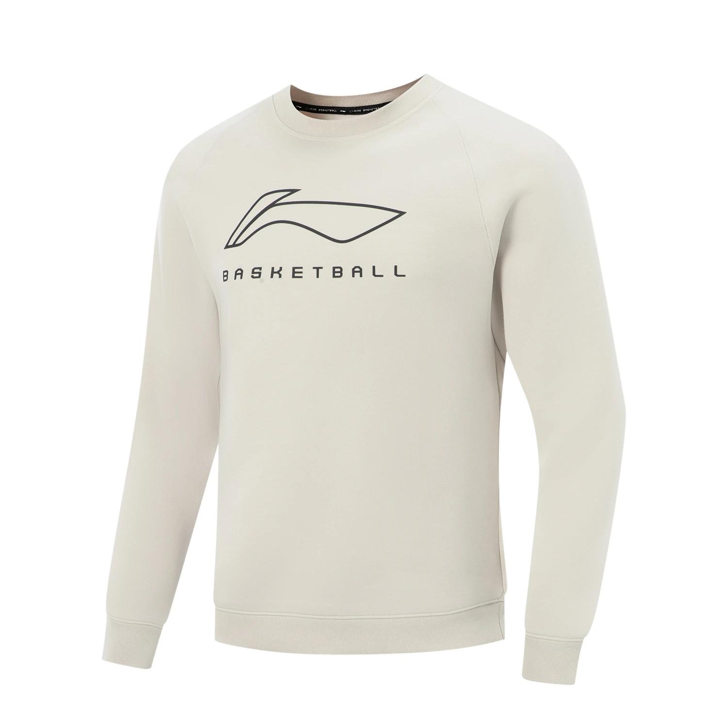 

Li Ning Профессиональная баскетбольная серия Повседневный простой пуловер с круглым вырезом Удобная универсальная толстовка Мужская толстовка AWDV547-5 S