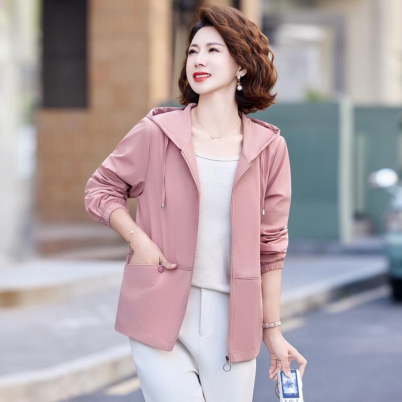 Modna Bluza z Kapturem na Jesień 2025 dla Kobiet w Średnim Wieku i Starszych - Codzienny i Wszechstronny Cienki Top