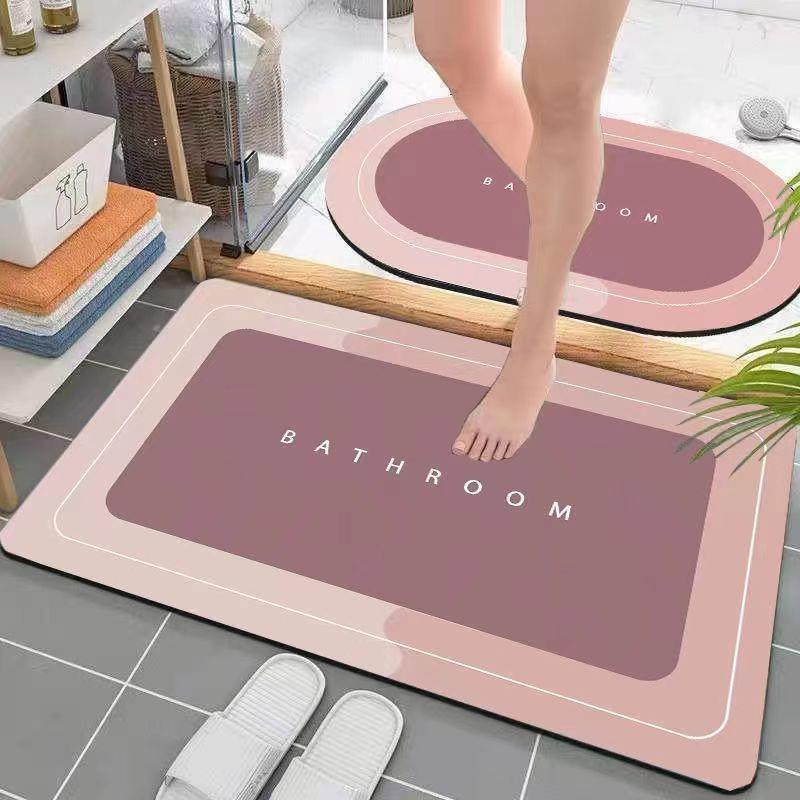 Diatomaceous Earth Quick-Dry Non-Slip Bathroom & Kitchen Mat Set