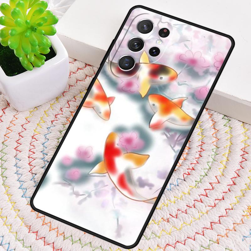 Japanisches Koi Silikon Handyhülle Für Samsung Galaxy note 10 pro S26 S25 S24 S23 S22 S21 Plus S25Ultra Capa Cover