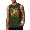 Men's Loose Fit Sleeveless Tank Top Casual Summer Shirt Lightweight Breathable Fabric Printed Graphic Design Comfortable Fit