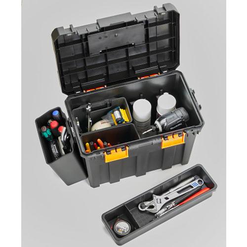 

TRUSCO TATEIRE-440 Vertical Tool Storage Box, Black/Orange