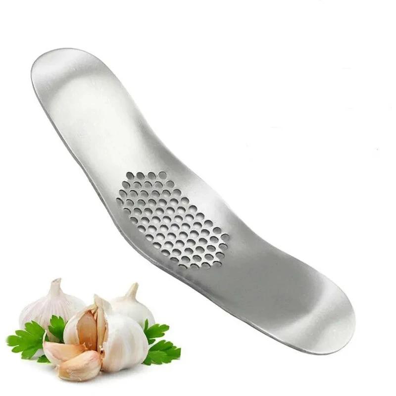 Kitchen Supplies Gadgets Stainless Steel Garlic Press Crusher Multifu Cooking Manual Garlic Mincer Chopping Fruit Vegetable